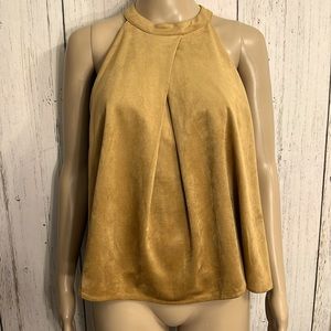 She + Sky Faux Suede Tank Top Size Large